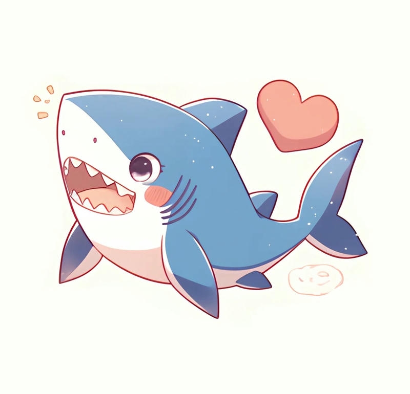 ảnh cá mập cute dễ thương