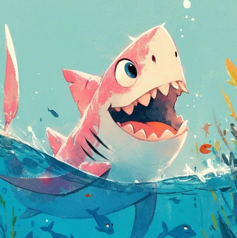ảnh cá mập cute hd