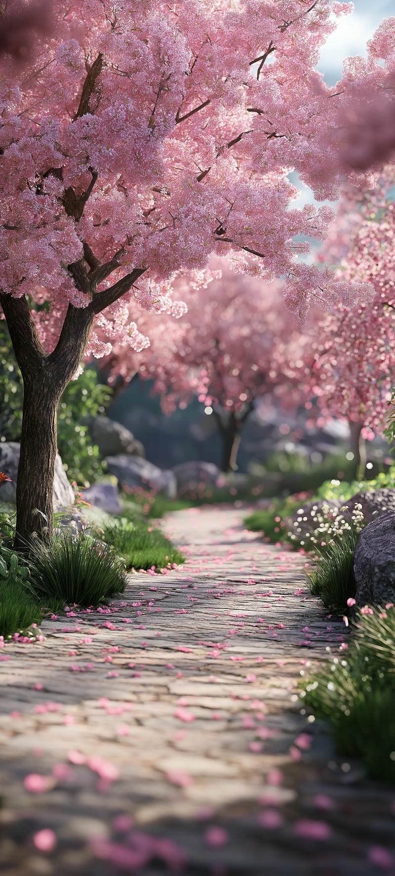 ảnh nền hoa anh đào 3d