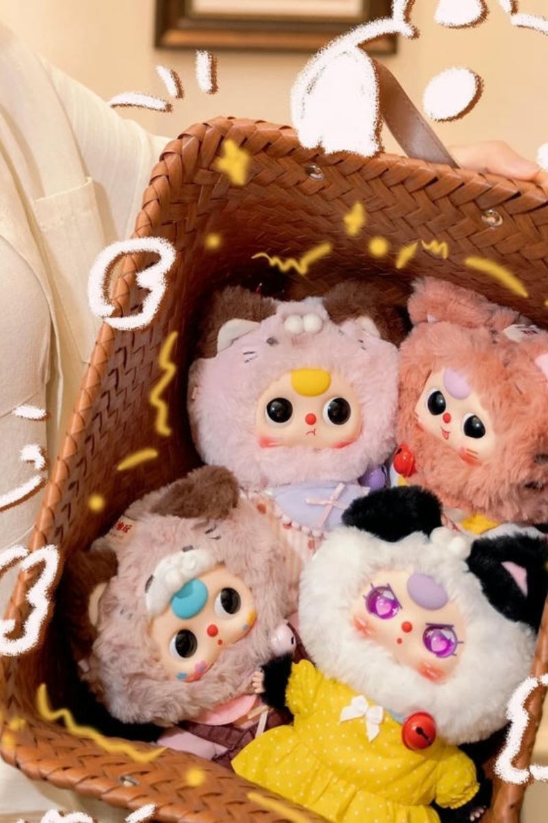 hình nền baby three mắt đen trắng