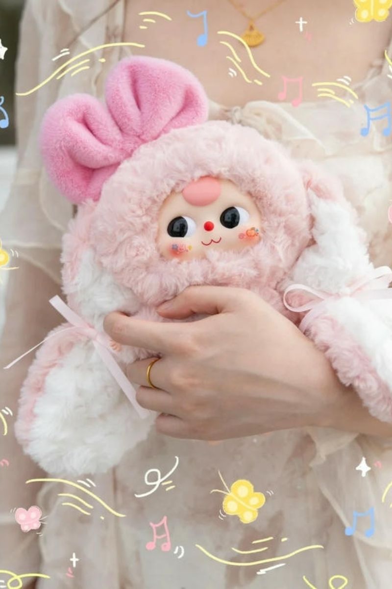 hình nền baby three màu hồng