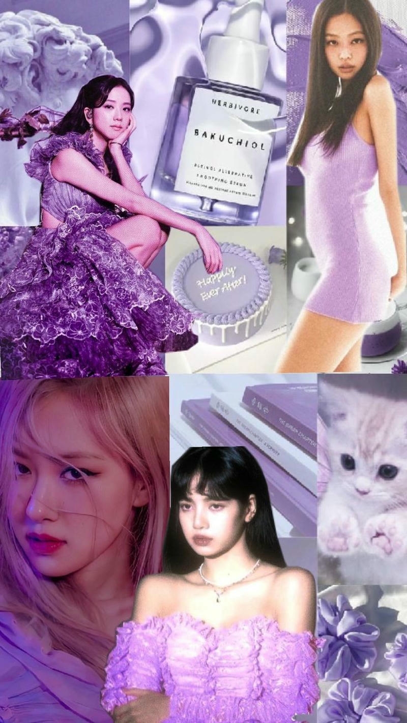hình nền blackpink màu tím