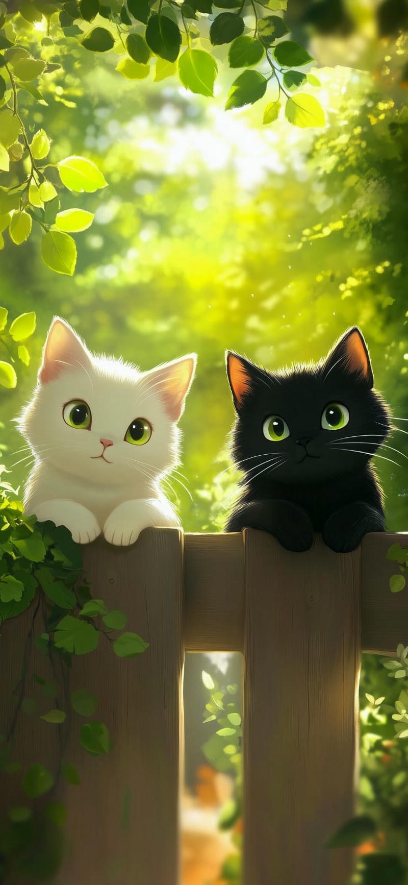 hình nền con mèo đen trắng