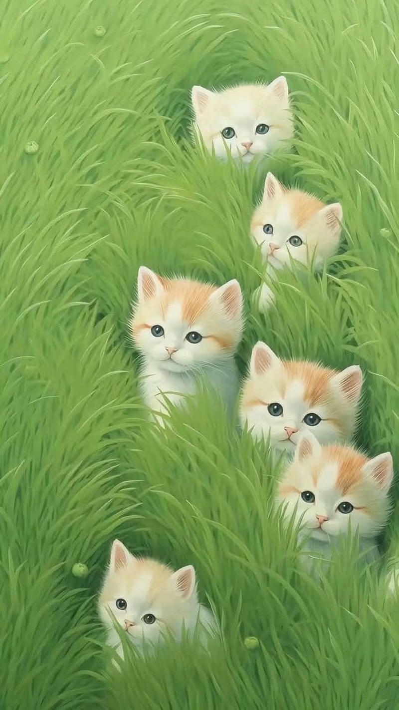 hình nền con mèo vẽ tay