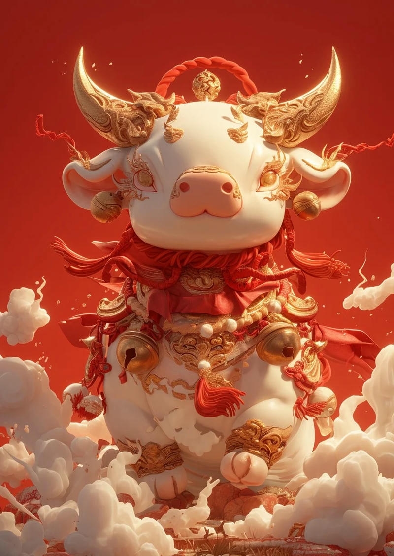 hình nền con trâu chibi đẹp