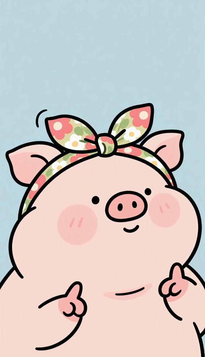 hình nền cute con heo