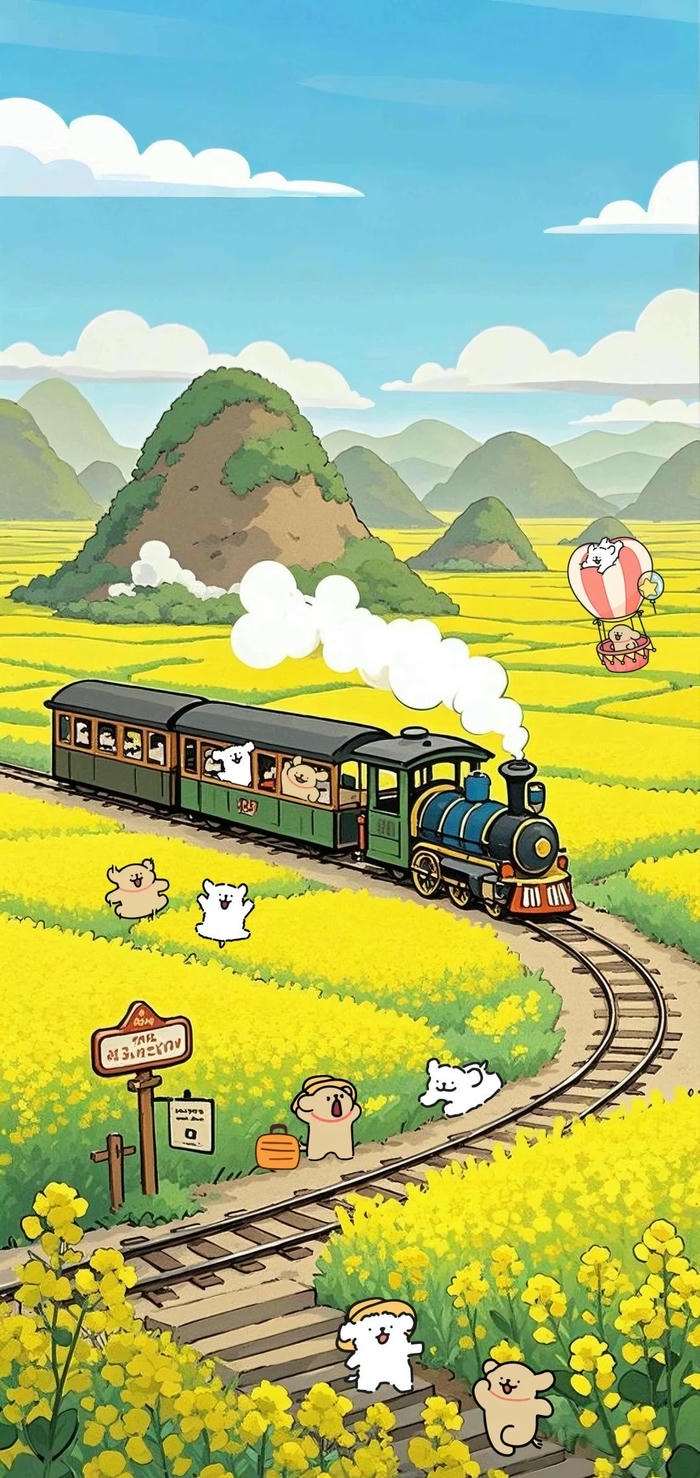 hình nền cute đoàn tàu
