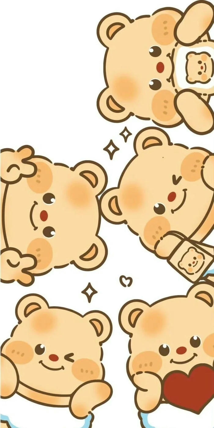 hình nền cute gấu nâu