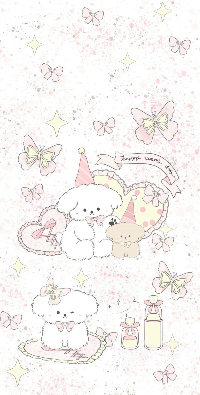 hình nền cute gấu trắng