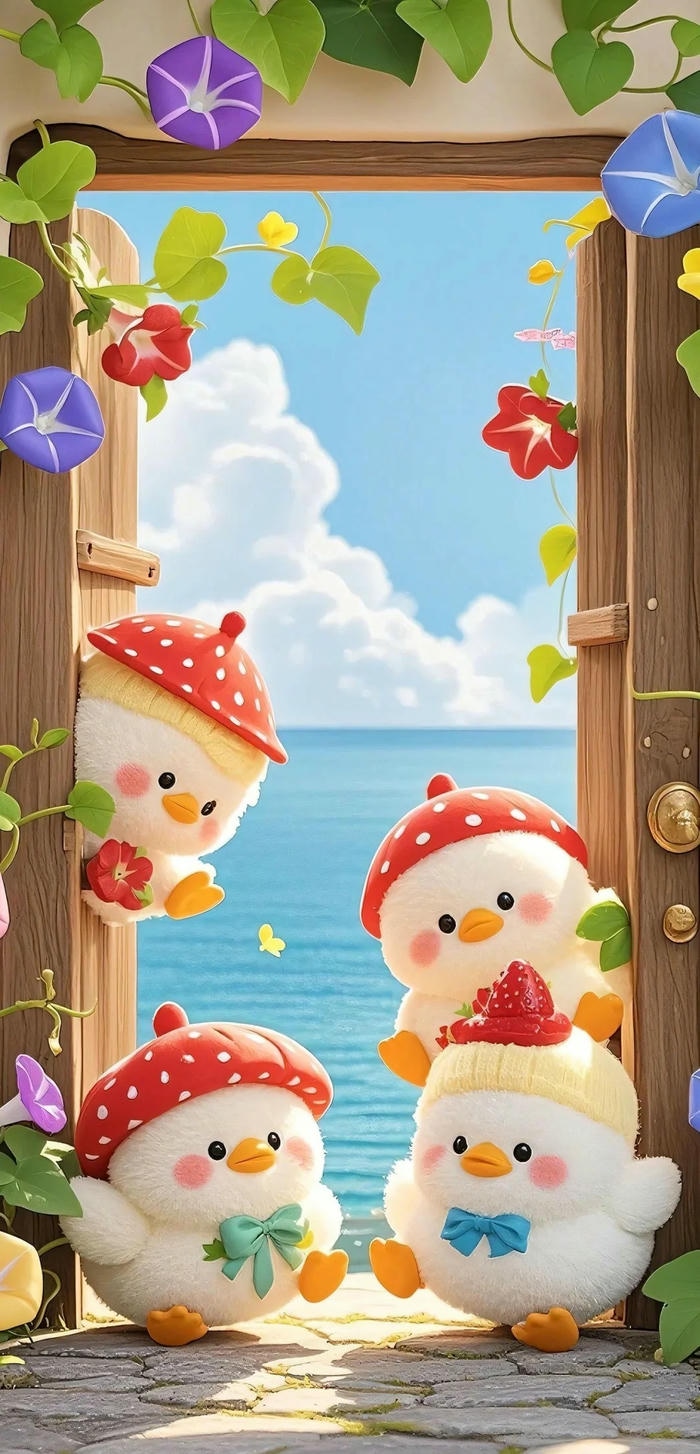 hình nền cute vịt