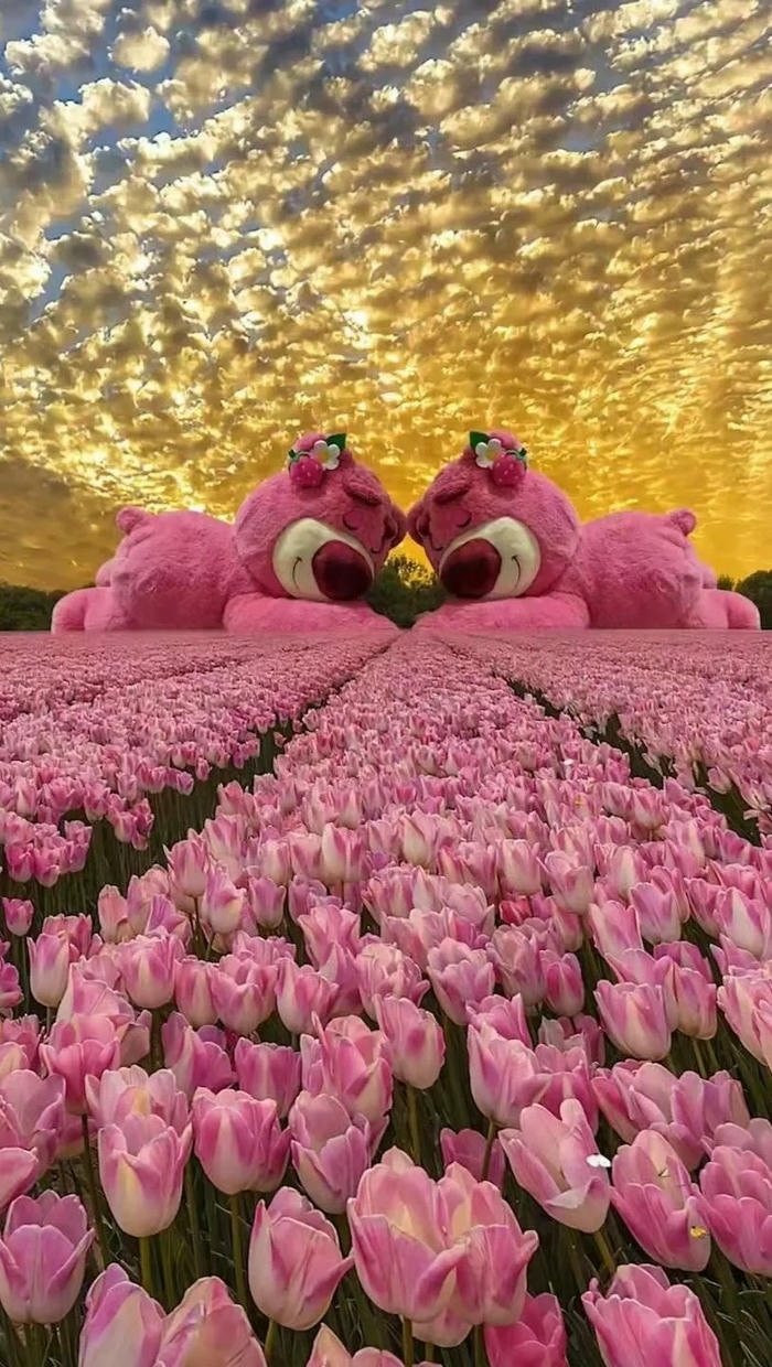 hình nền gấu dâu 4k