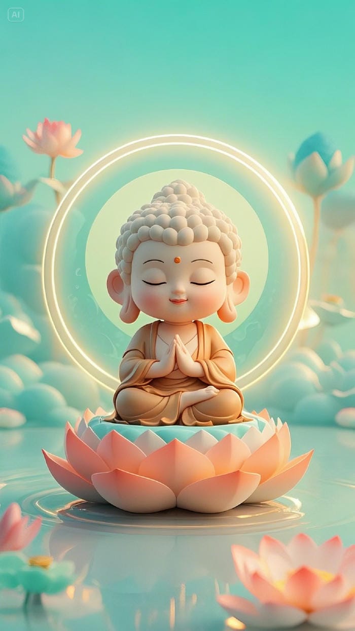 hình nền phật chibi đễ thương