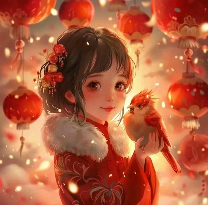 avatar màu đỏ dễ thương cực