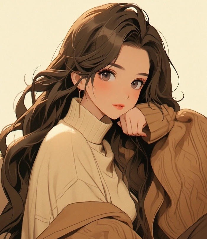 avatar màu nâu siêu xinh