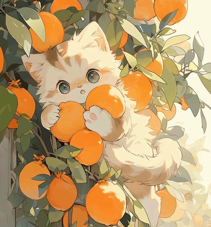 avatar quả cam cực cute