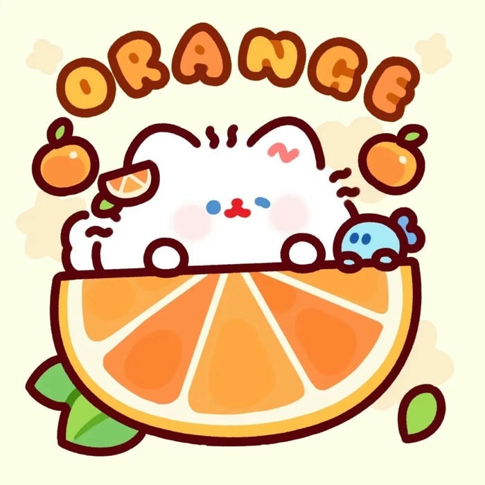 avatar quả cam cute