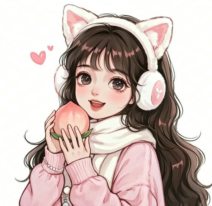 avatar quả đào xinh