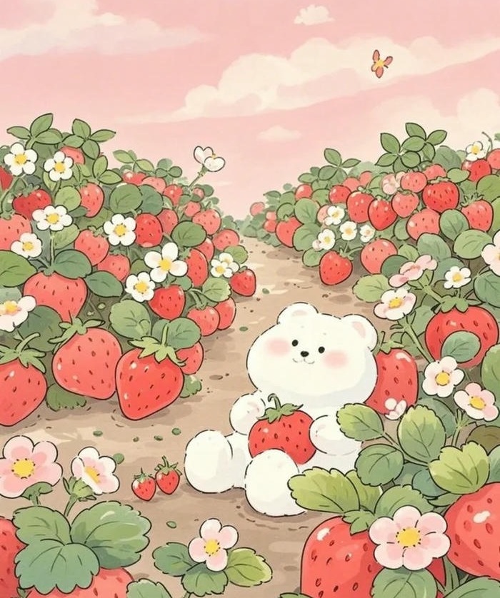 avatar quả dâu cute