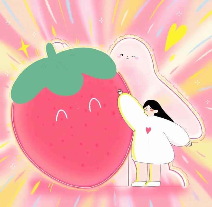 avatar quả dâu siêu cute