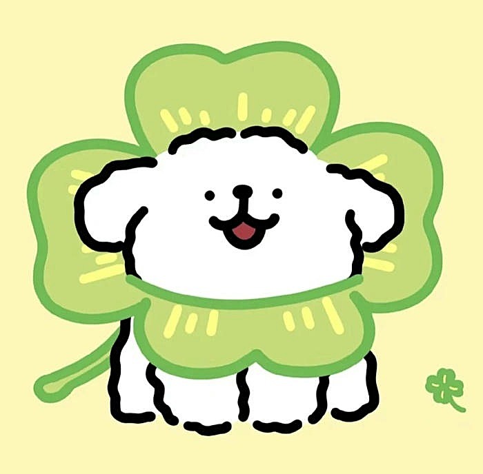 avt cỏ 4 lá cute cực