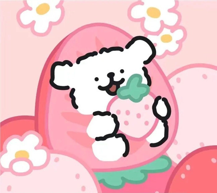 avt quả dâu cực cute