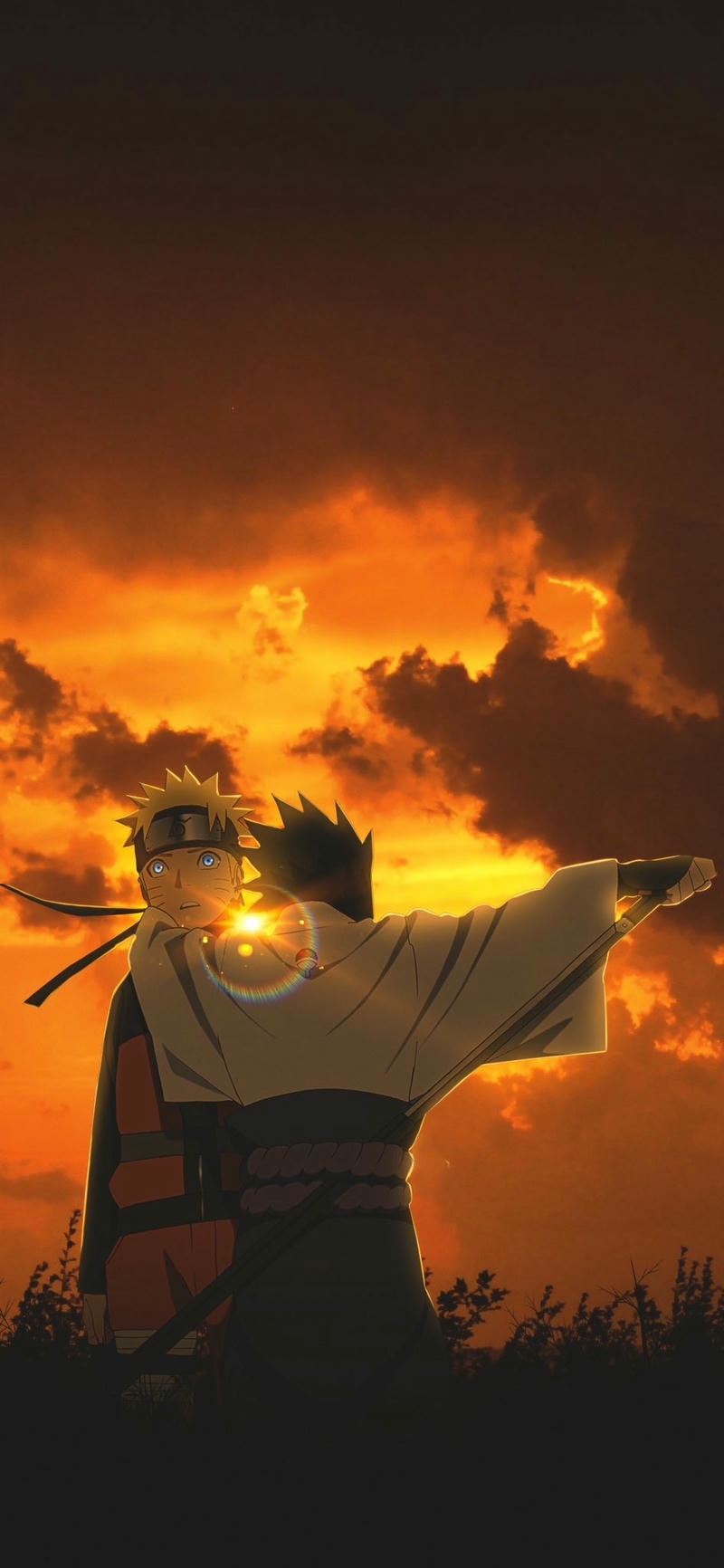 hình nền naruto dưới hoàng hôn